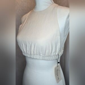 Better Me Chic White Sleeveless Top 100% Cotton